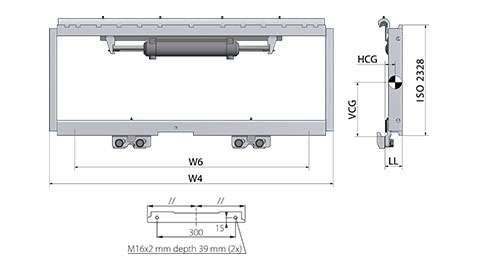 Каретки бокового смещения ISO-FEM 2 со скользящими накладками (SH225)